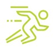 Icon of a man sprinting